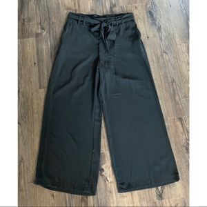 A New Day High Rise Tie Waist Wide Leg Black Pants